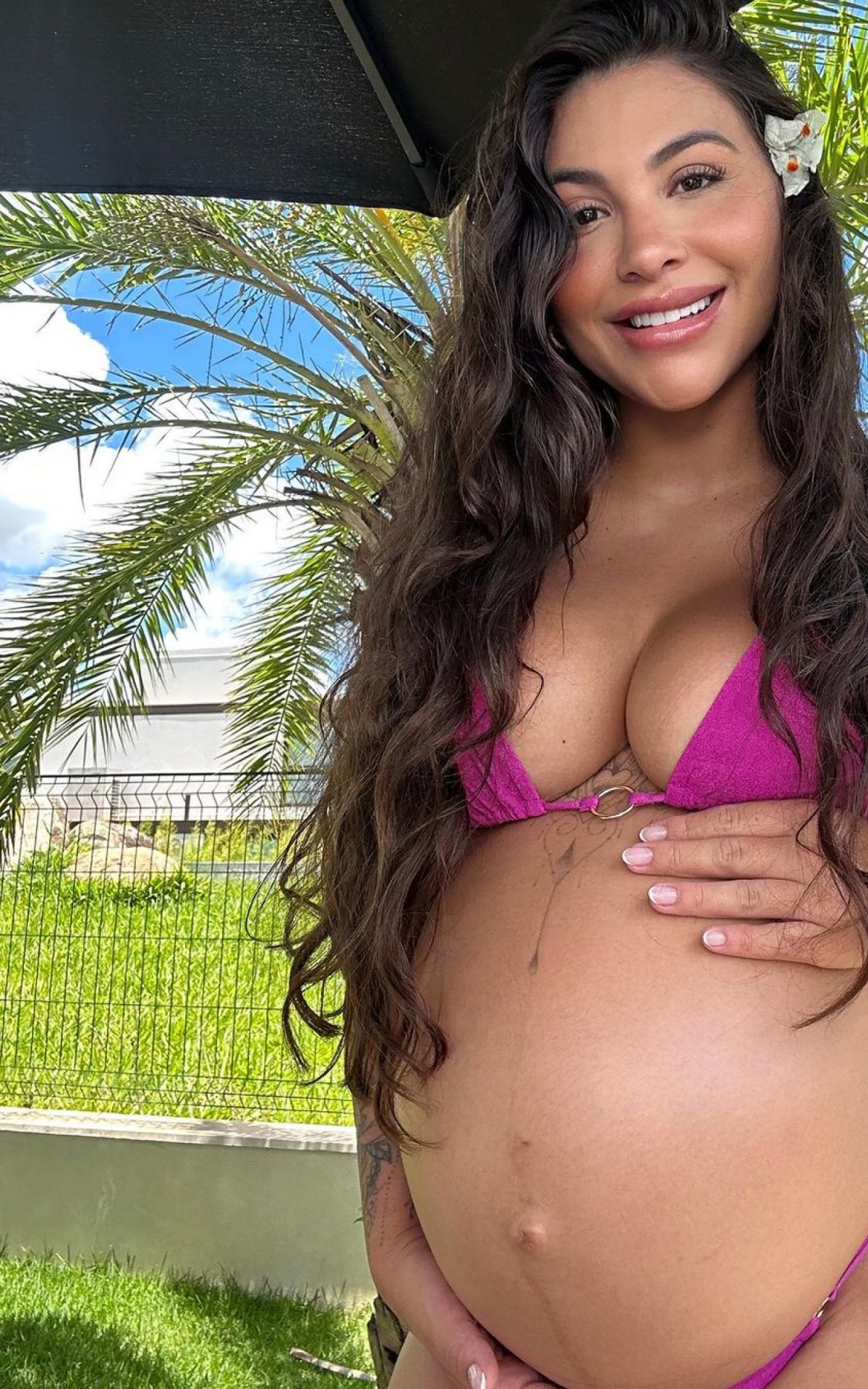 Jheny Santucci mostra barrigão de 38 semanas - Reprodução/Instagram