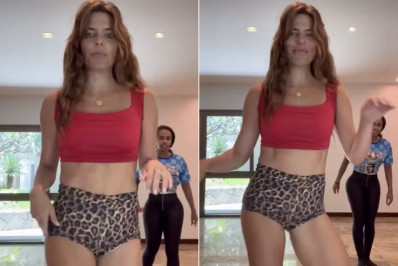 Mariana Goldfarb compartilha registros de aula de samba: 'Optei por passar vergonha'