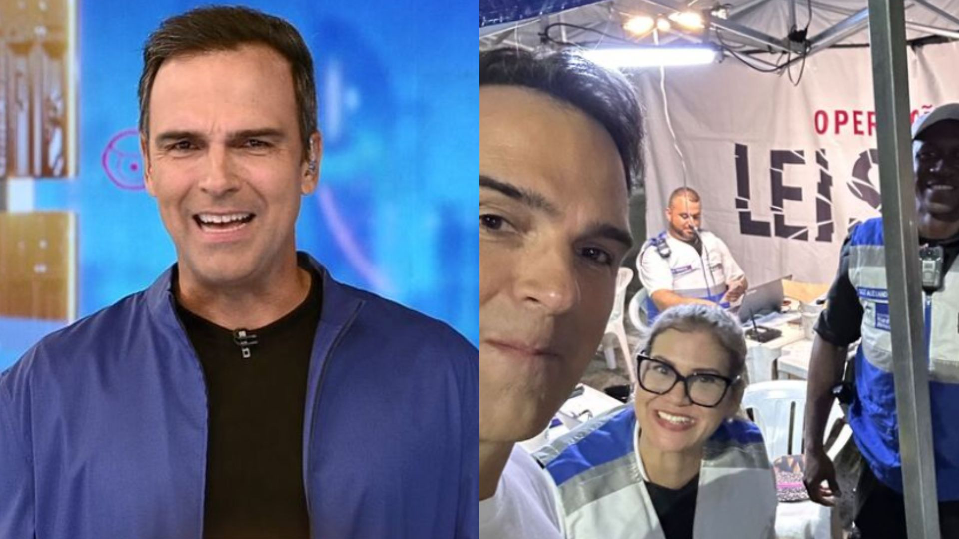Tadeu Schmidt é parado em blitz da Lei Seca após apresentar o 'BBB 24' - Reprodução / TV Globo / Instagram
