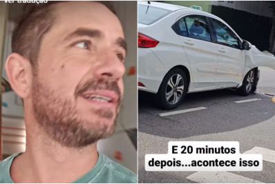 Felipe Andreoli sofre acidente a caminho da Globo: 'Pancada foi forte'