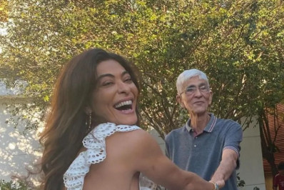 Web se emociona com homenagem ao pai de Juliana Paes: 'Chorei'