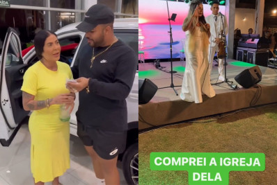 Influencer que deu iPhone de convite de casamento presenteia 'pastora do Pix' com igreja