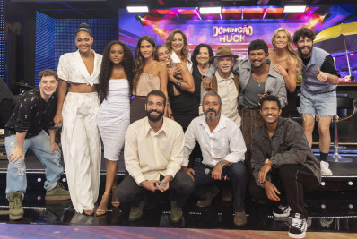 Luciano Huck recebe elenco de 'Renascer' e 'Terra e Paixão' no 'Domingão'