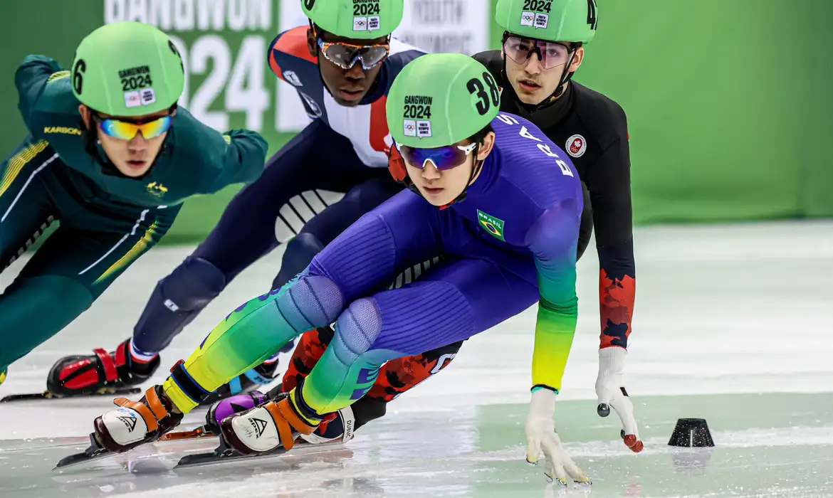 Lucas Koo fica em nono lugar na patina&ccedil;&atilde;o velocidade na Coreia do Sul