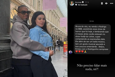 Esposa de Rodriguinho compartilha mensagem detonando Valesca Popozuda: ‘Show  de horrores’