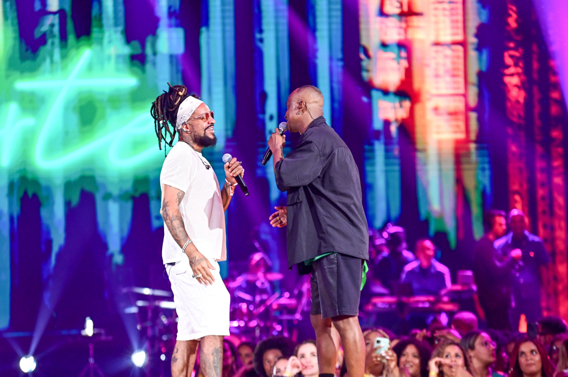 Rael participa da gravação do DVD de Thiaguinho - Marcelo Sá Barretto / Agnews 