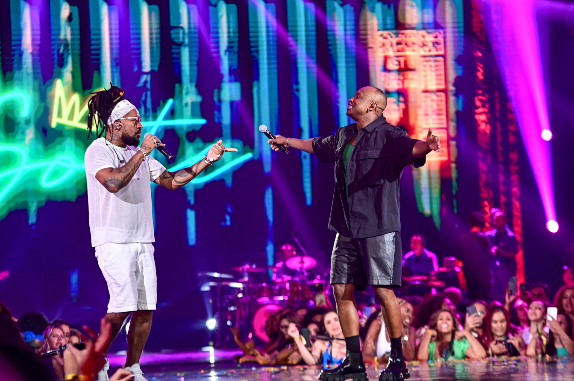 Rael participa da gravação do DVD de Thiaguinho - Marcelo Sá Barretto / Agnews 