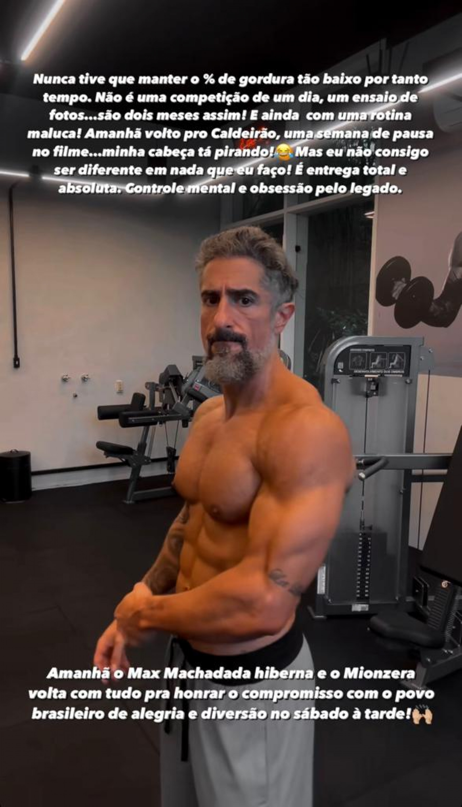 Marcos Mion compartilha desafios de manter o corpo em forma para interpretar lutador em filme - Reprodução / Instagram 