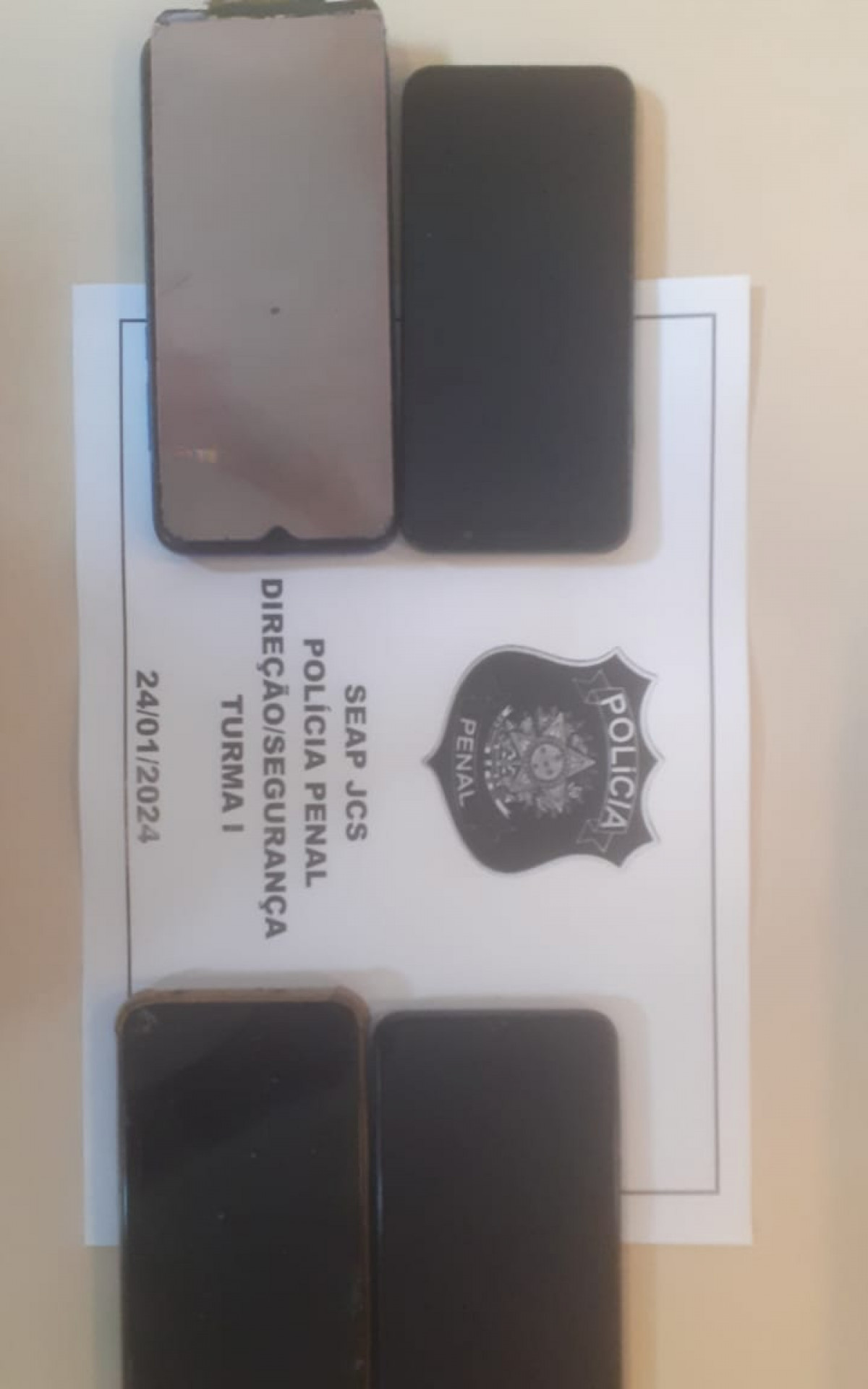 Pol&iacute;cia Penal apreendeu 25 celulares em tr&ecirc;s pres&iacute;dios - Reprodu&ccedil;&atilde;o