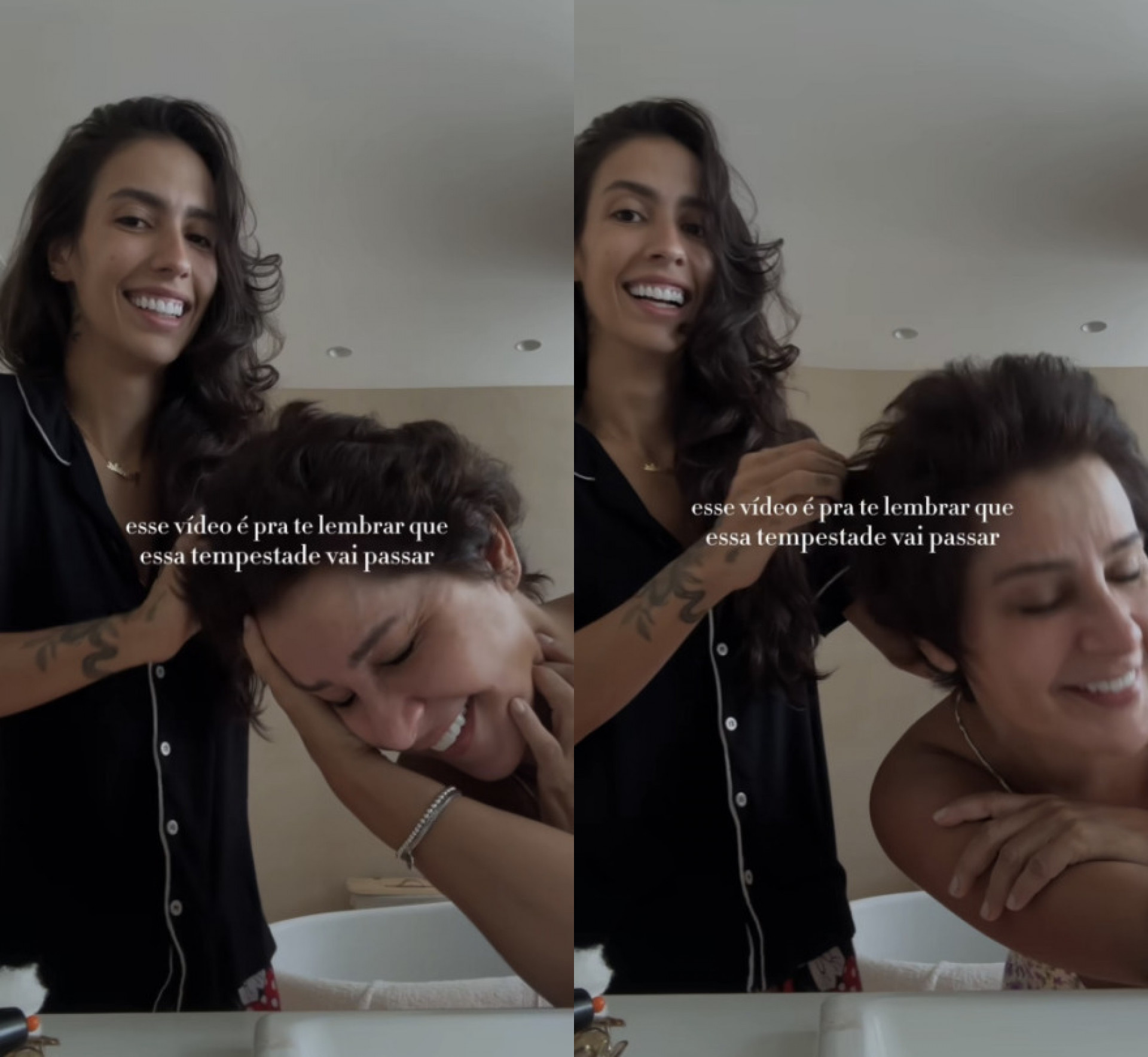 Gabi Brandt comemora fim de tratamento da mãe contra o câncer - Reprodução