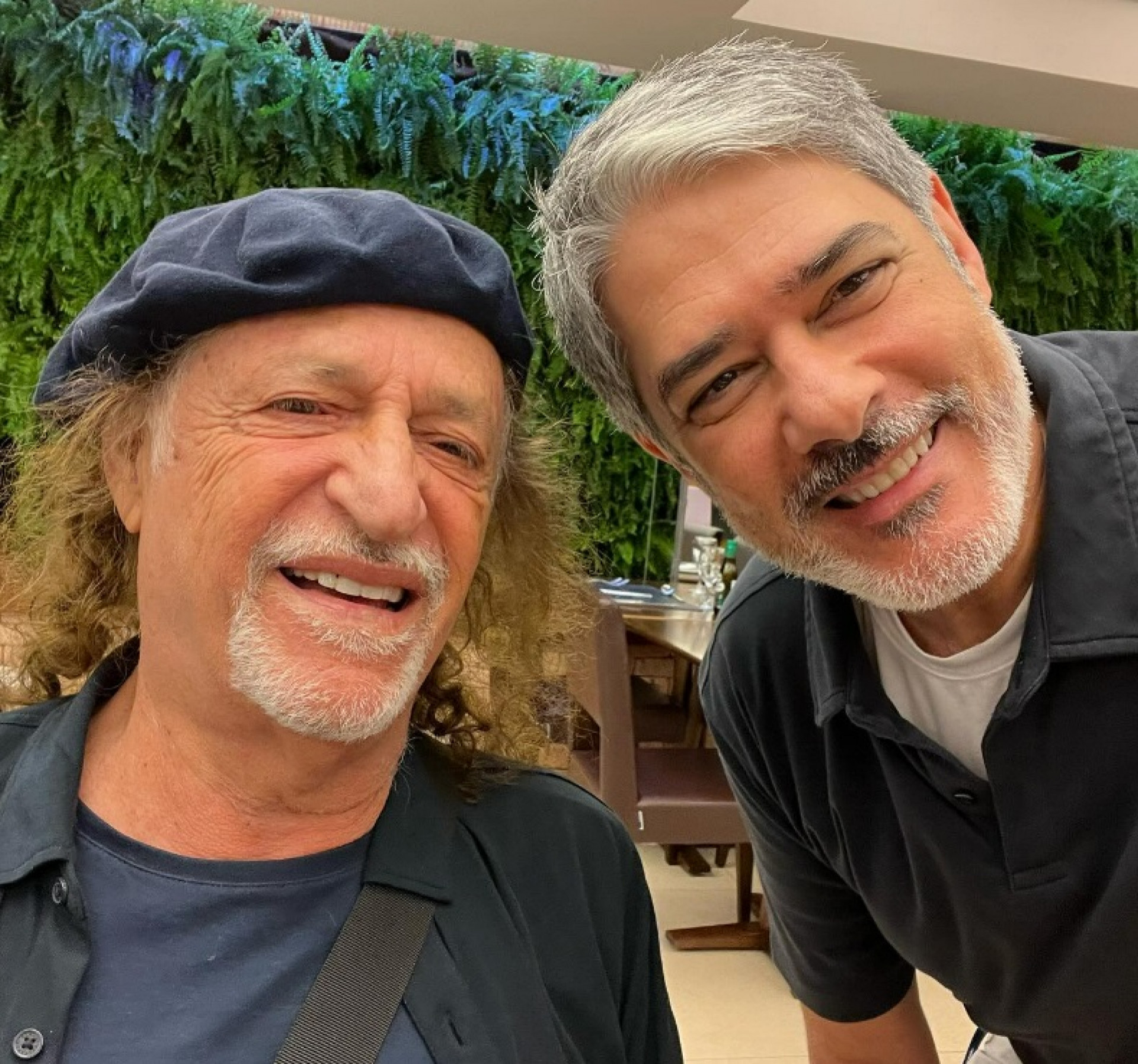 Alceu Valença e William Bonner - Reprodução do Instagram