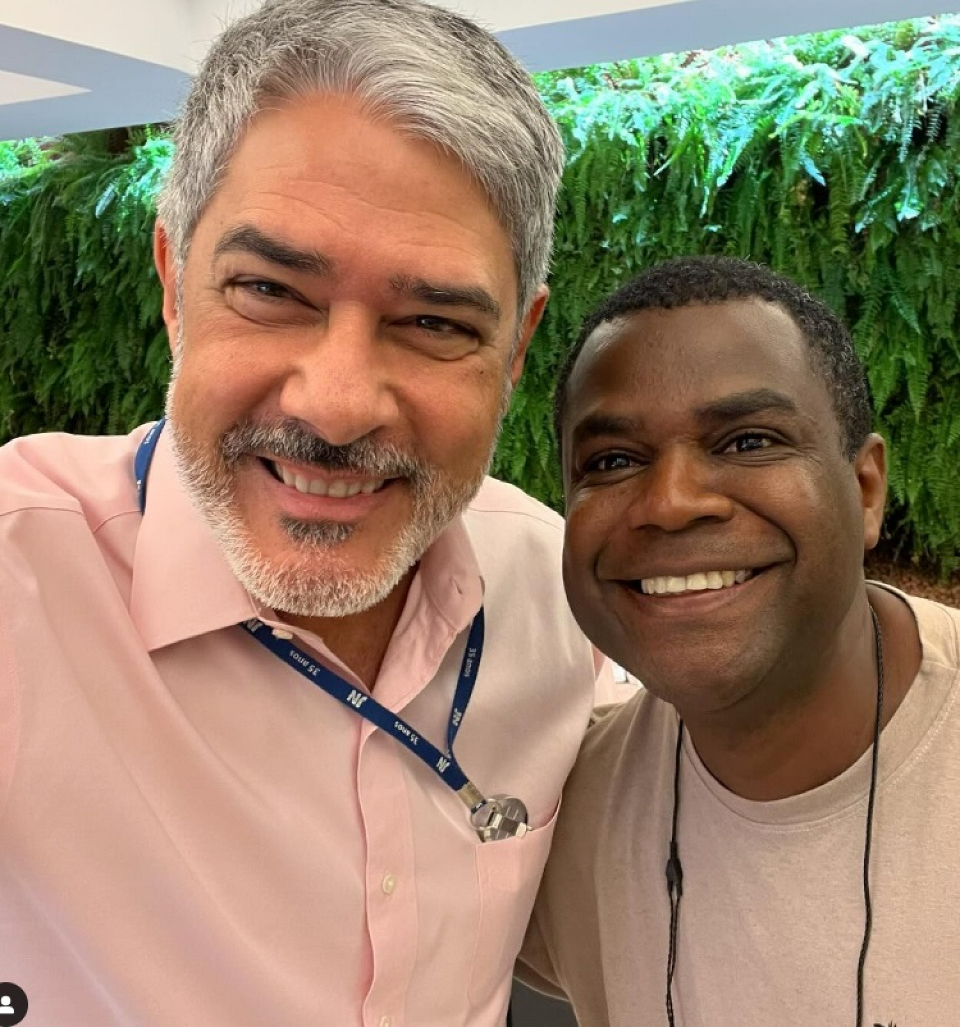 William Bonner e Pretinho da Serrinha - Reprodução do Instagram