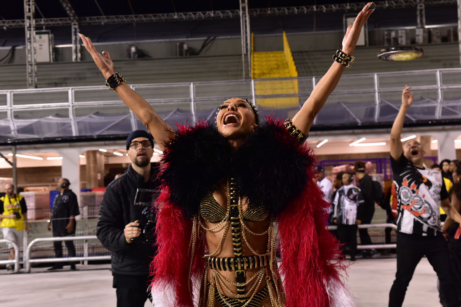 Sabrina Sato participa do ensaio técnico da Gaviões da Fiel no Sambódromo do Anhembi - Leo Franco / Agnews