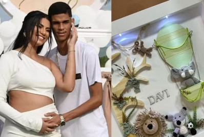 Cristiano Ronaldo? Távila Gomes mostra decoração com novo nome do filho com Luva de Pedreiro