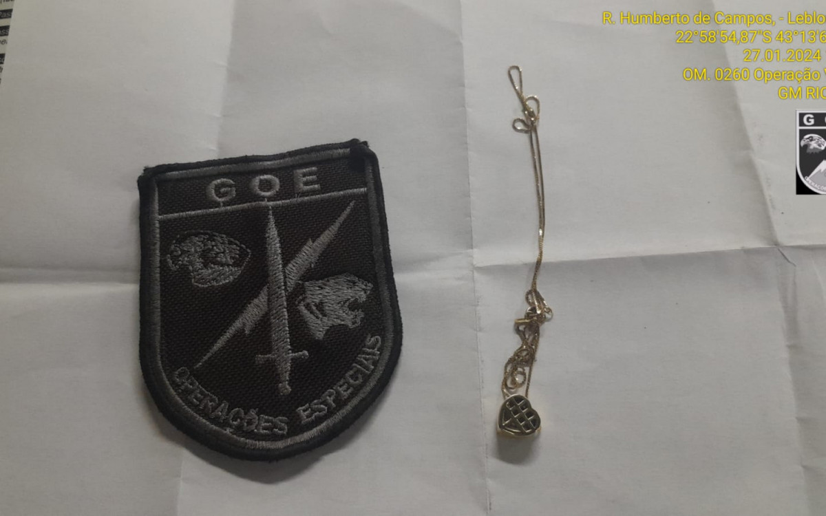 Agentes da Guarda Municipal recuperaram cord&atilde;o de ouro