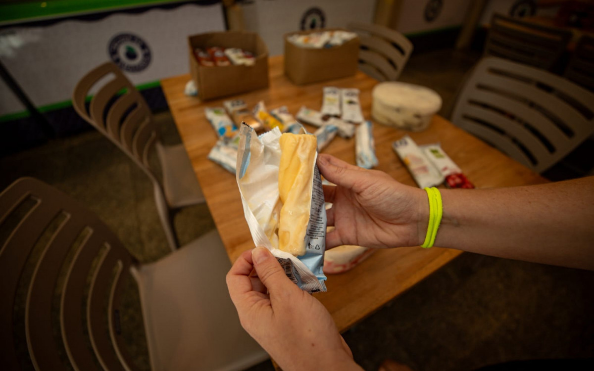 Um dos picolés que foram estragados durante o apagão