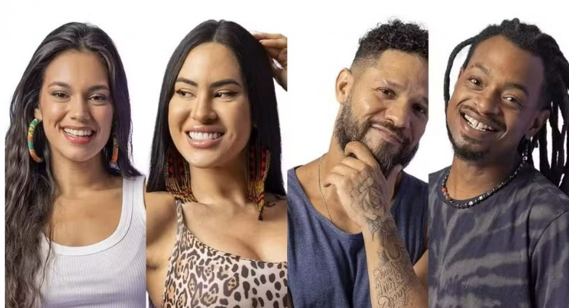 Alane, Isabelle, Juninho e Luigi estão no paredão - Divulgação / TV Globo