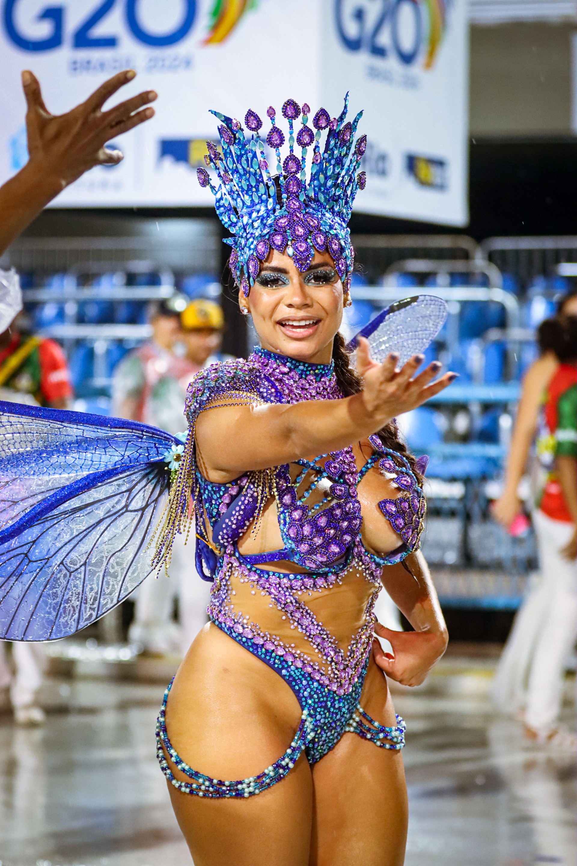 Lexa participa de ensaio técnico da Unidos da Tijuca - Victor Chapetta / Agnews