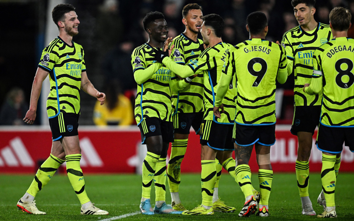 Arsenal venceu o Nottingham Forest fora de casa com gols de Jesus e Saka - Paul Ellis/AFP