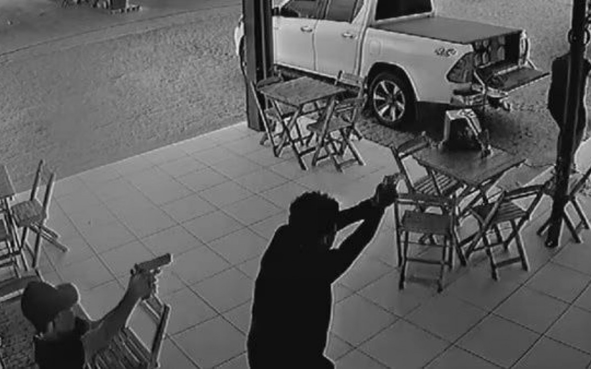 Câmares de segurança registraram o momento do assassinato - Reprodução: vídeo