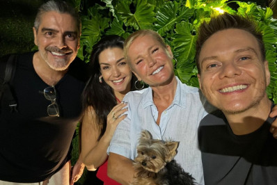 Xuxa e Junno Andrade curtem saída com Thais Fersoza e Michel Teló: 'Encontro gostoso'
