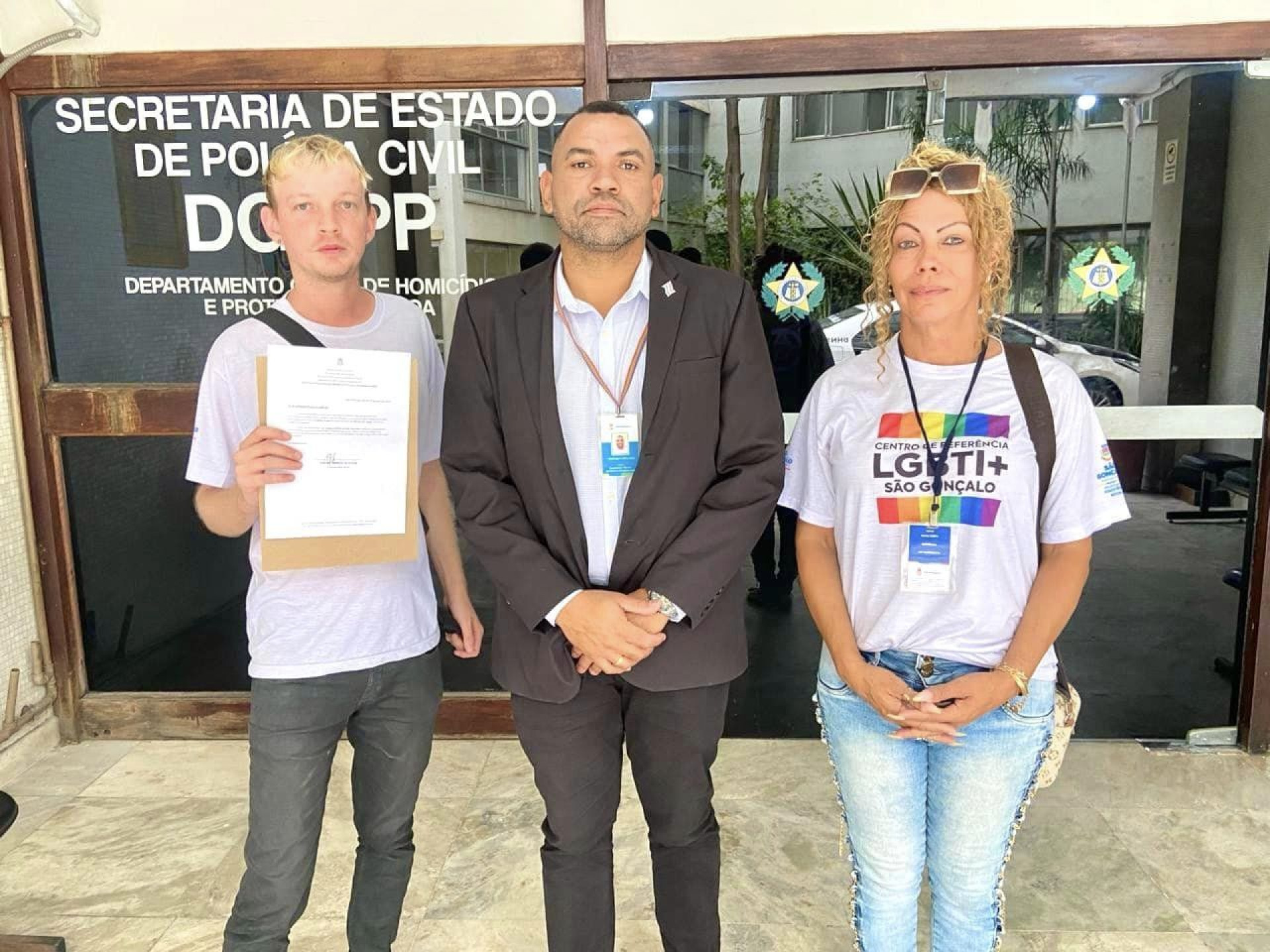 Representantes do Centro de Referência LGBTI+ de São Gonçalo acompanham as investigações - Divulgação 