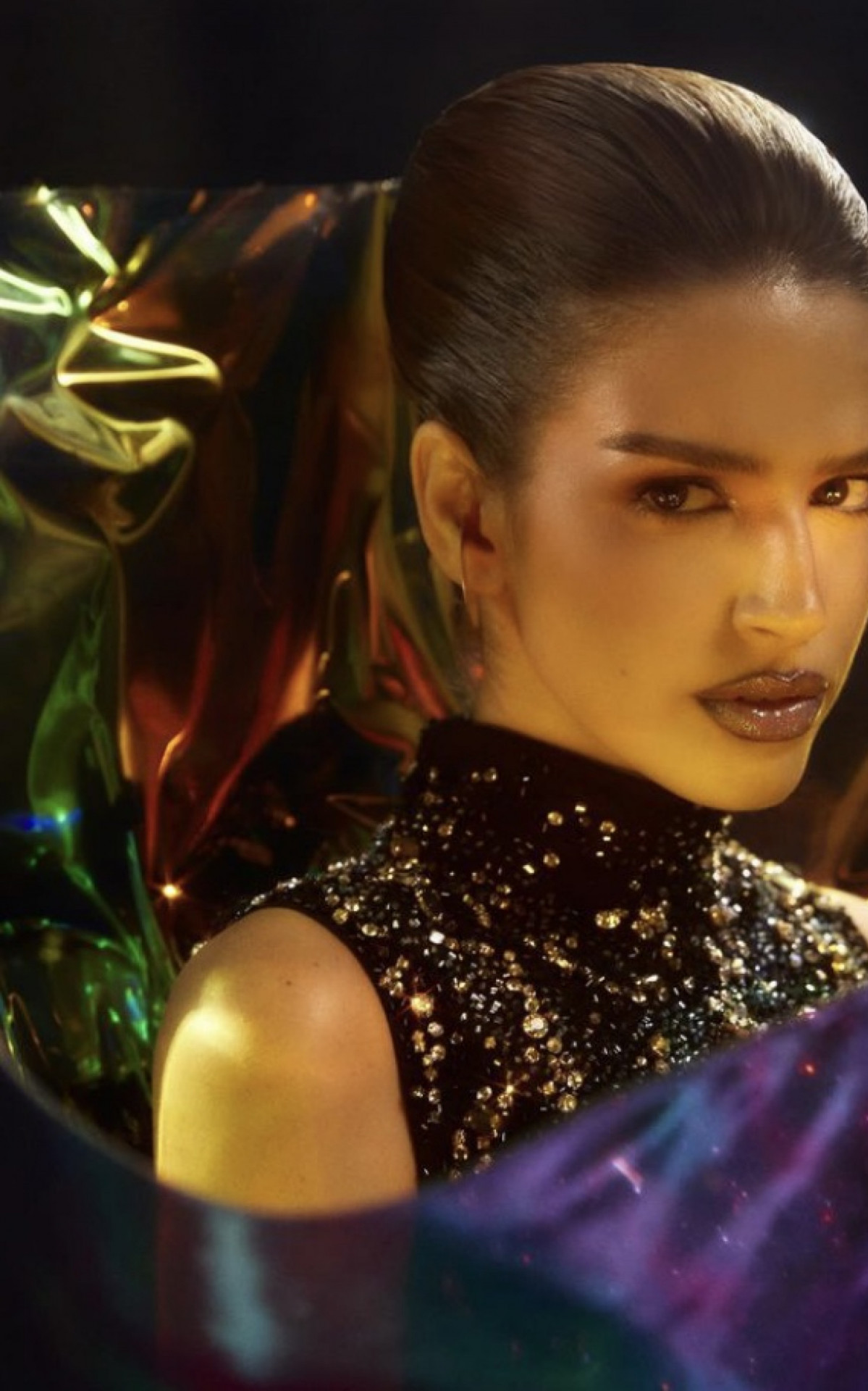 A influencer Lele Burnier durante o baile de Carnaval da Vogue