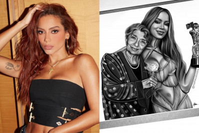 Vídeo: Fã presenteia Anitta com desenho da avó e cantora tem atitude surpreendente