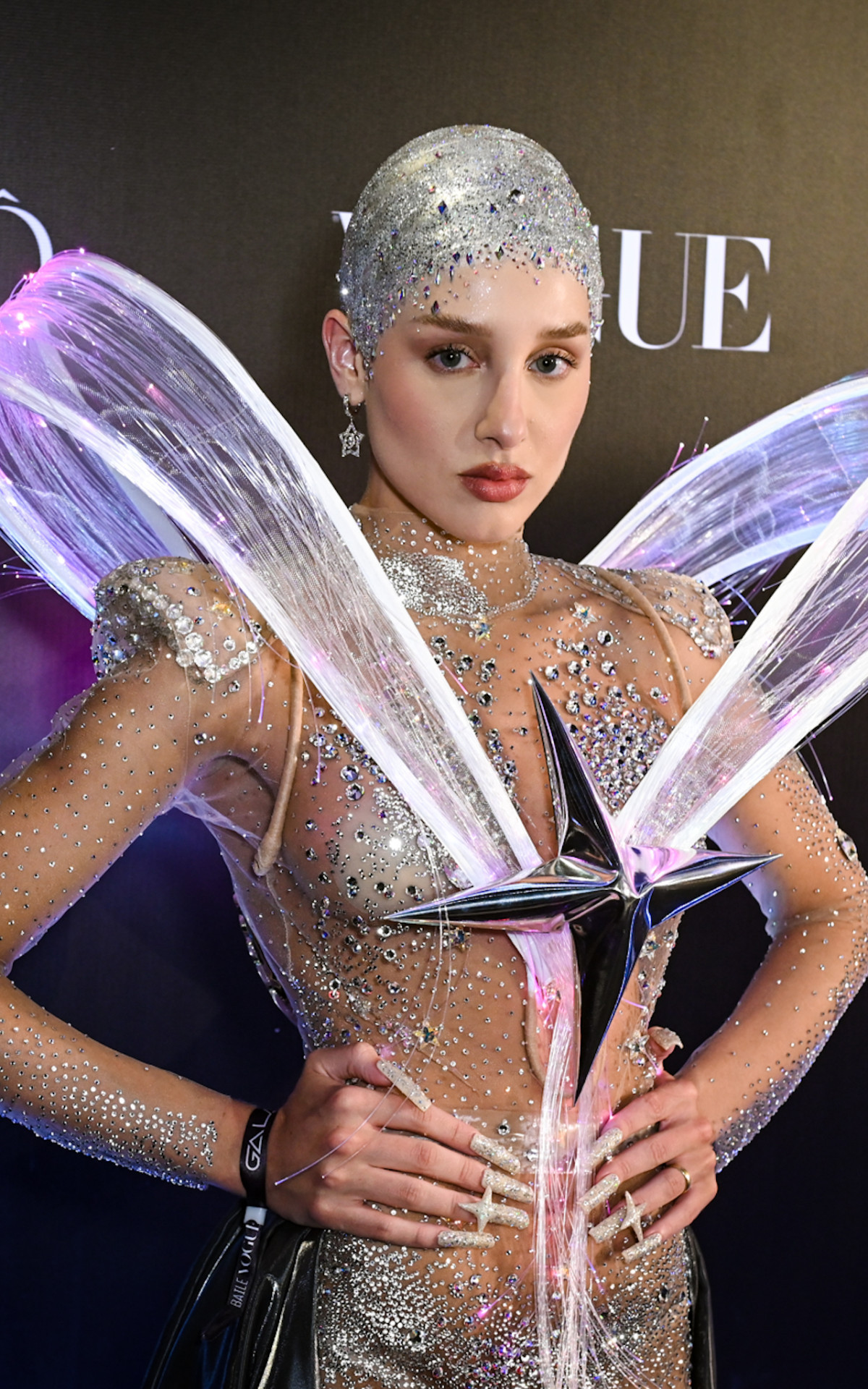 Malu Borges durante baile de Carnaval da Vogue