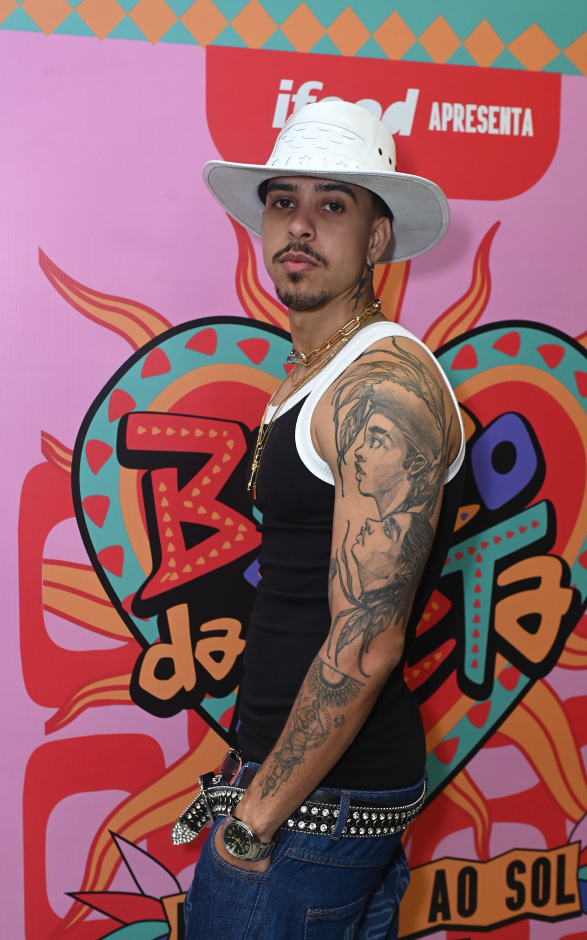 Thiago Pantaleão durante o \'Bloco da Preta\', realizado no Rio Arena