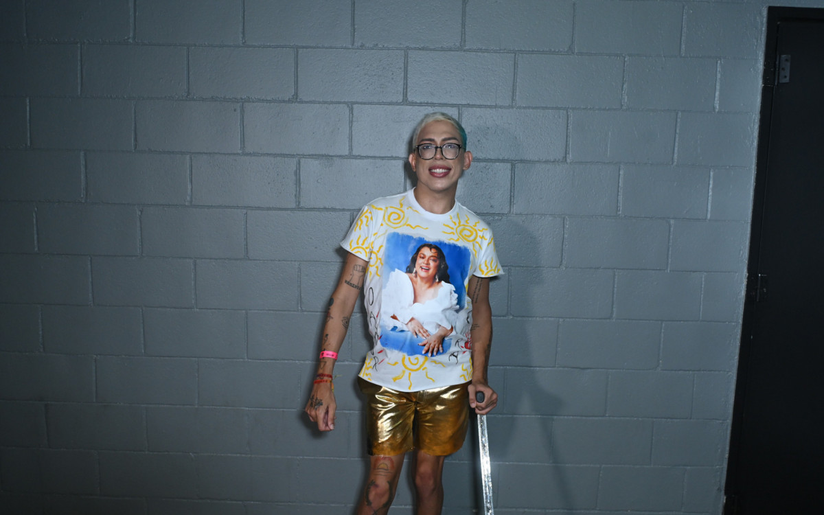 O influenciador Ivan Baron durante o \'Bloco da Preta\', realizado no Rio Arena