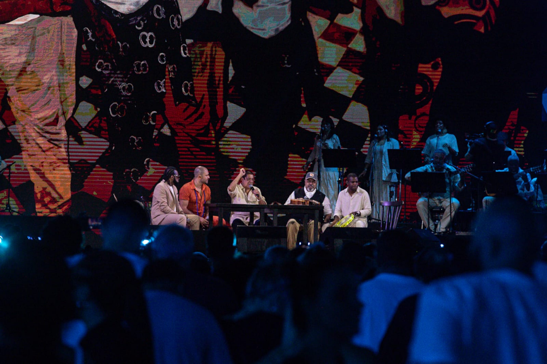 Xande de Pilares, Diogo Nogueira, Zeca Pagodinho, Jorge Aragão e Pretinho da Serrinha cantam juntos em show, no Engenhão - Renan Areias / Agência O Dia