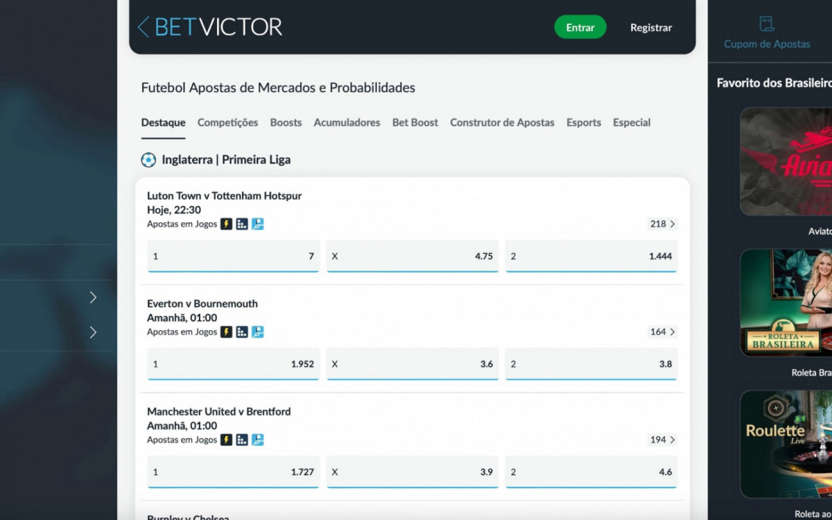 BetVictor: Melhor Seção Especial de Apostas