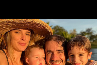 Felipe Andreoli completa 44 anos e recebe homenagem da mulher Rafa Brites