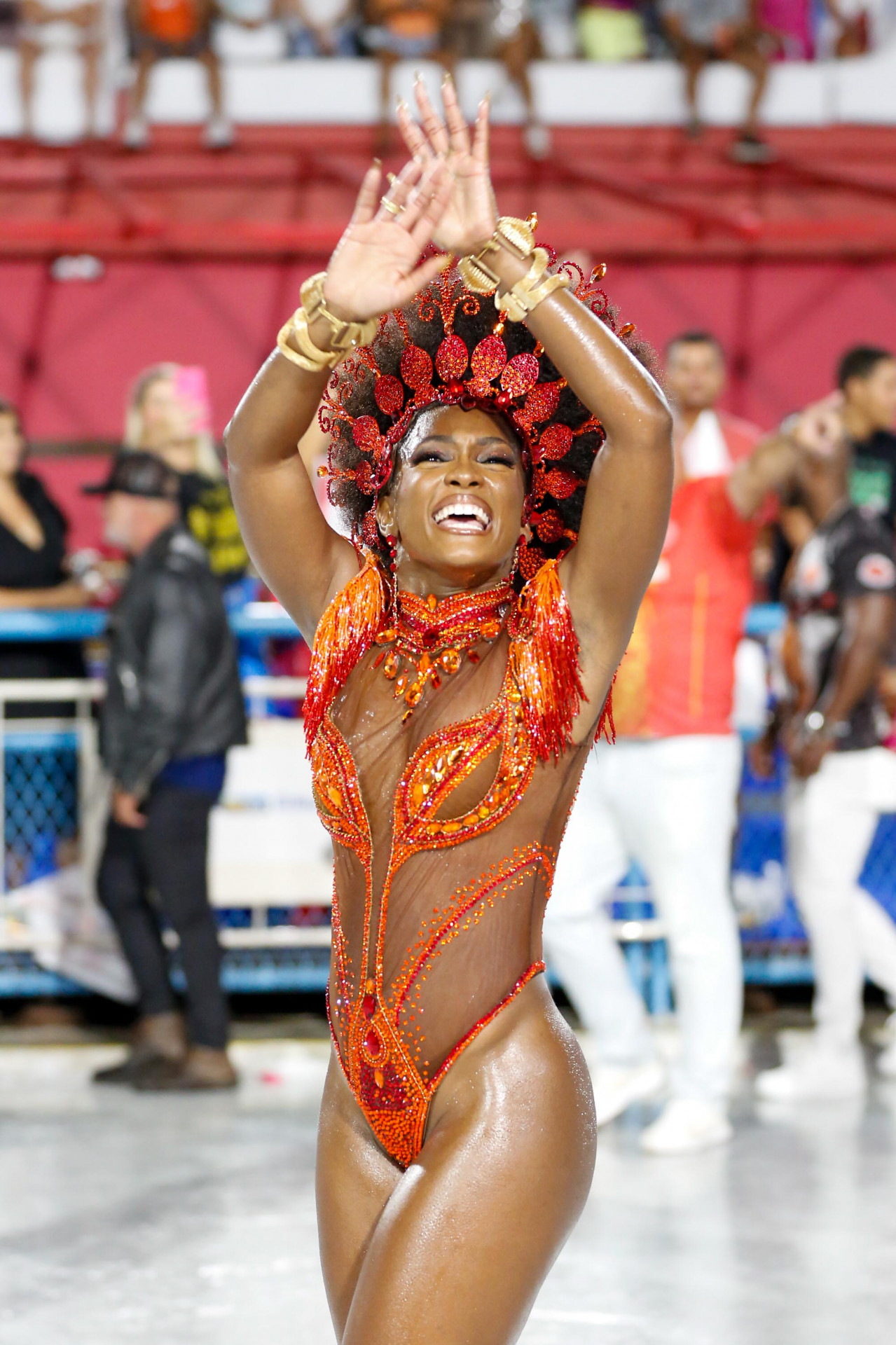 Erika Januza participa do ensaio técnico da Viradouro - Paulo Tauil e Léo Franco / AgNews