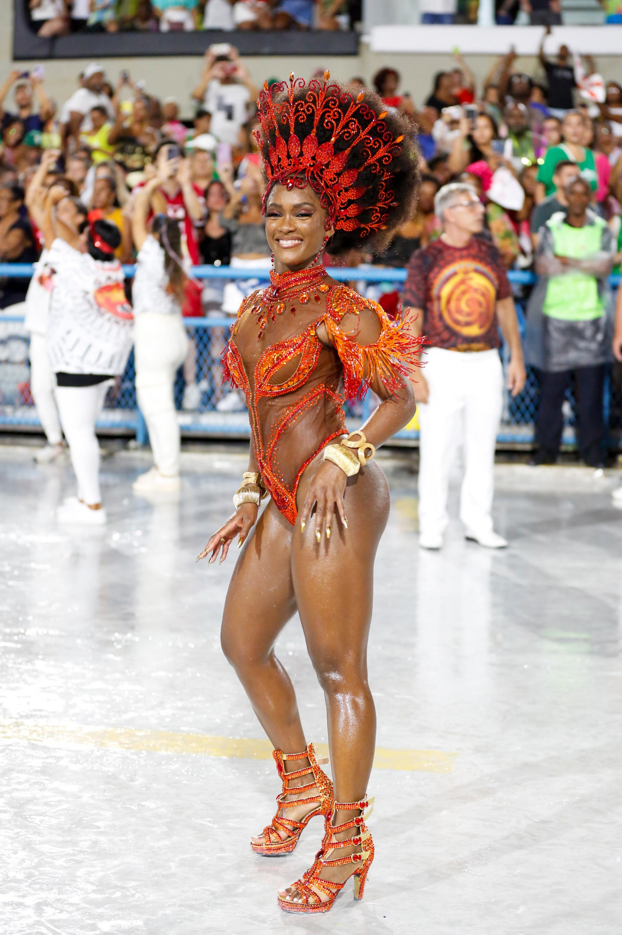 Erika Januza participa do ensaio técnico da Viradouro - Paulo Tauil e Léo Franco / AgNews