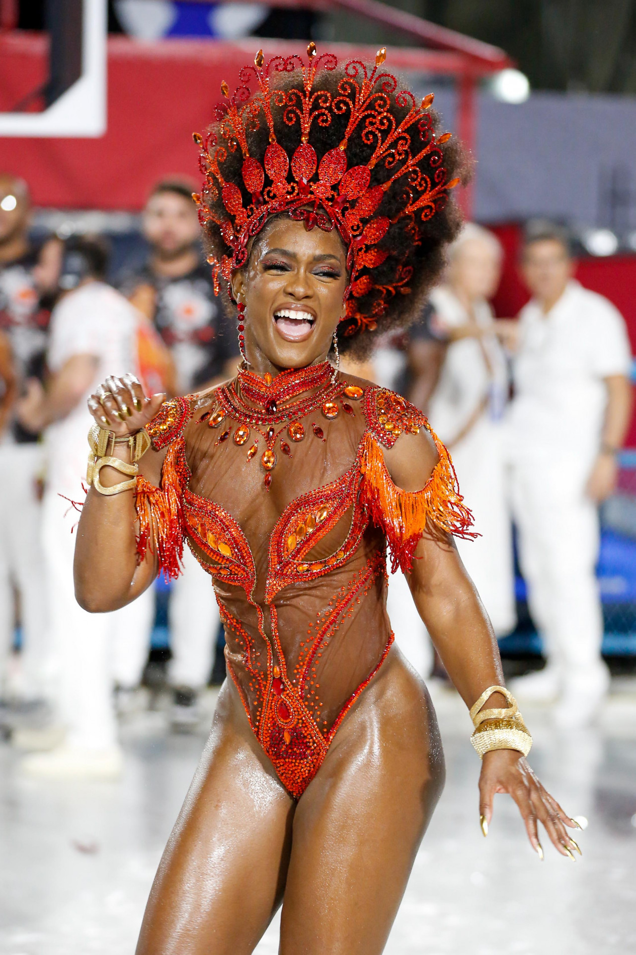 Erika Januza participa do ensaio técnico da Viradouro - Paulo Tauil e Léo Franco / AgNews