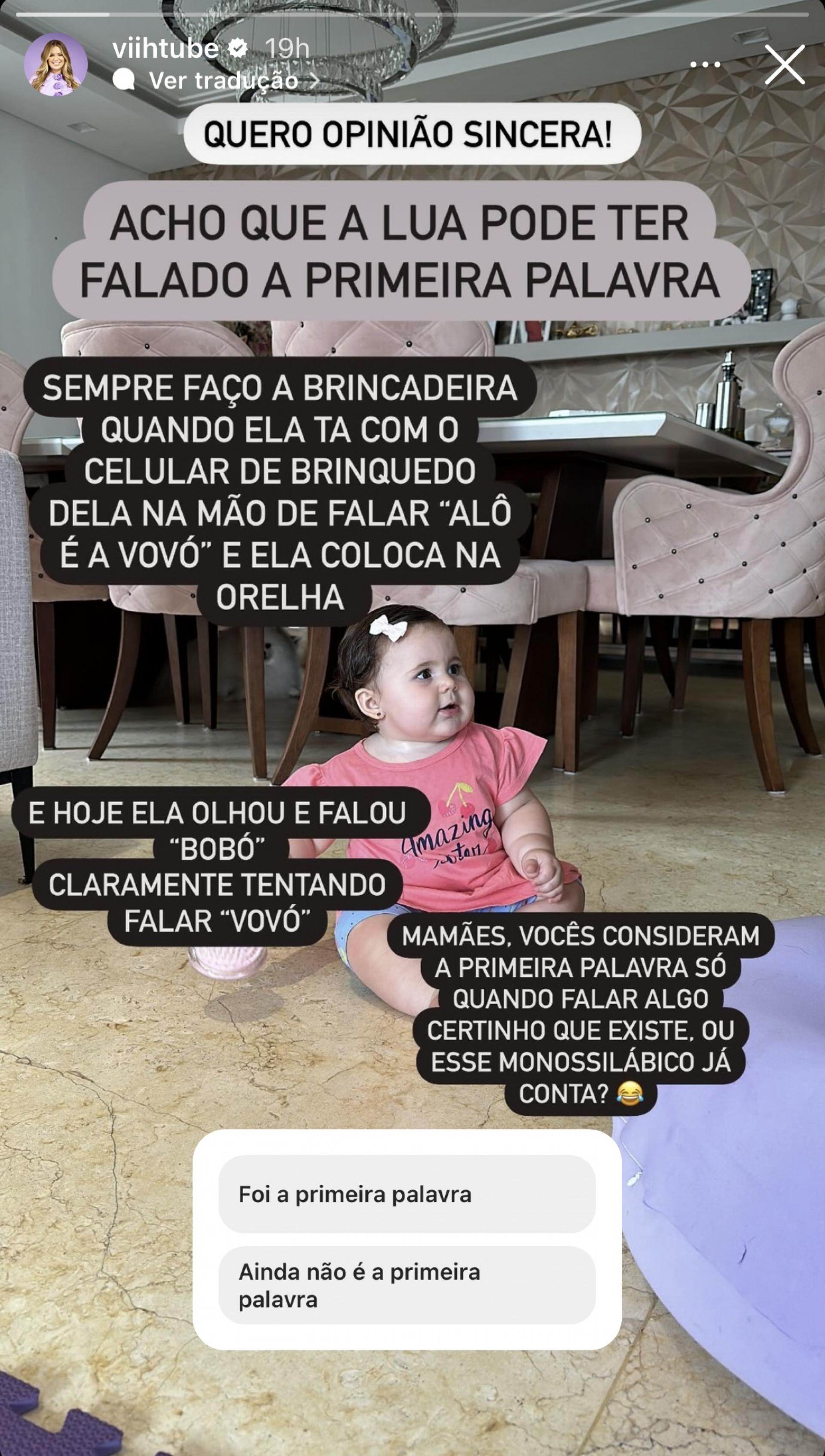 Viih Tube revela primeira palavra dita pela filha, Lua - Reprodução