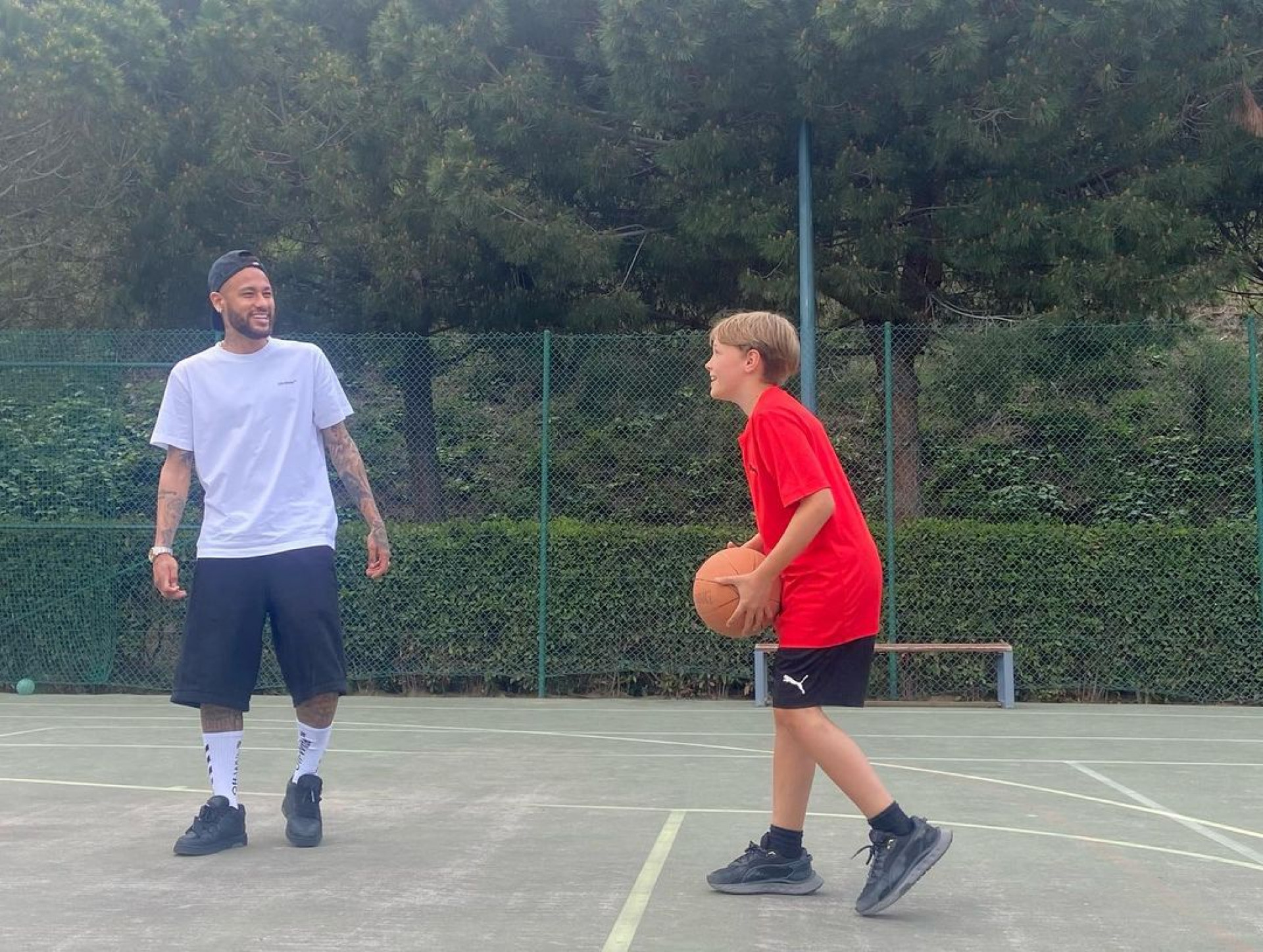 Neymar e Davi Lucca - Reprodução