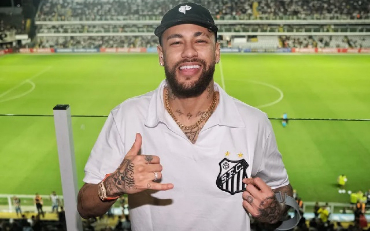 Neymar em jogo do Santos na Vila Belmiro - Divulga&ccedil;&atilde;o/Santos FC