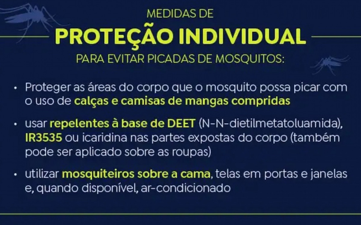 Medidas de proteção individual para evitar picadas de mosquitos