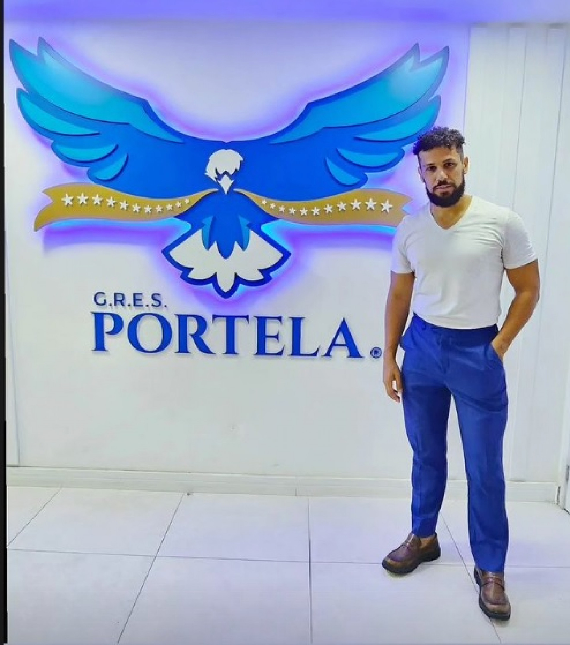 Amaury Nunes visita o barracão da Portela - Reprodução do Instagram