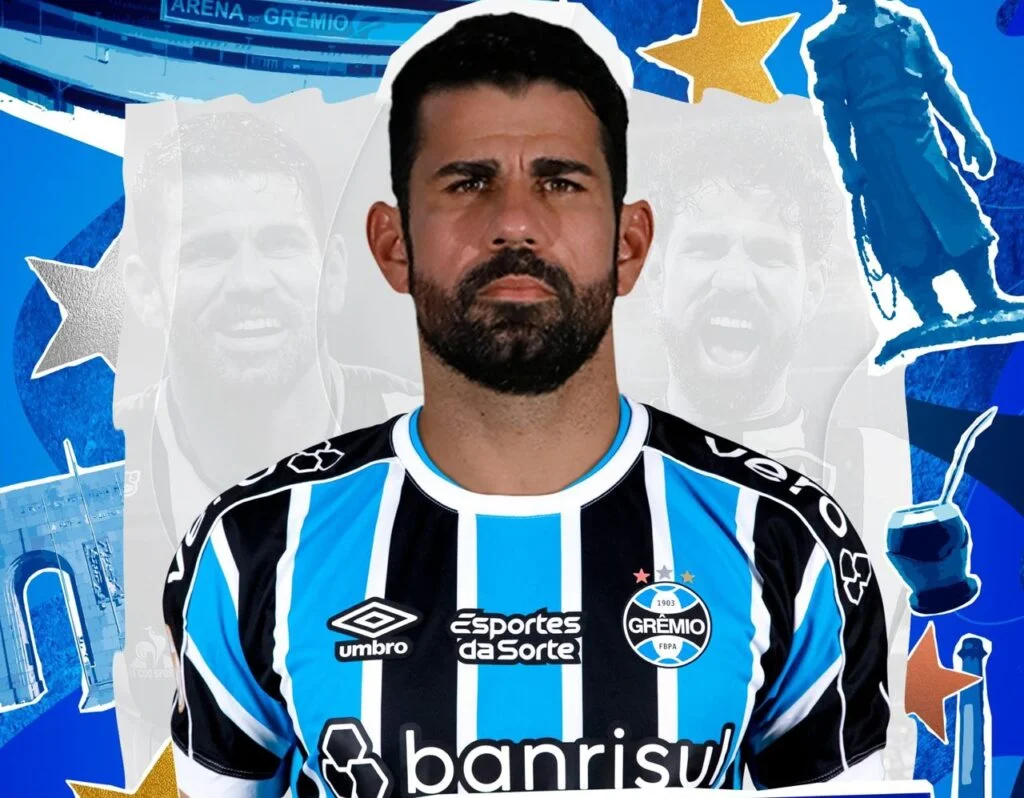 Grêmio anuncia a contratação do centroavante Diego Costa