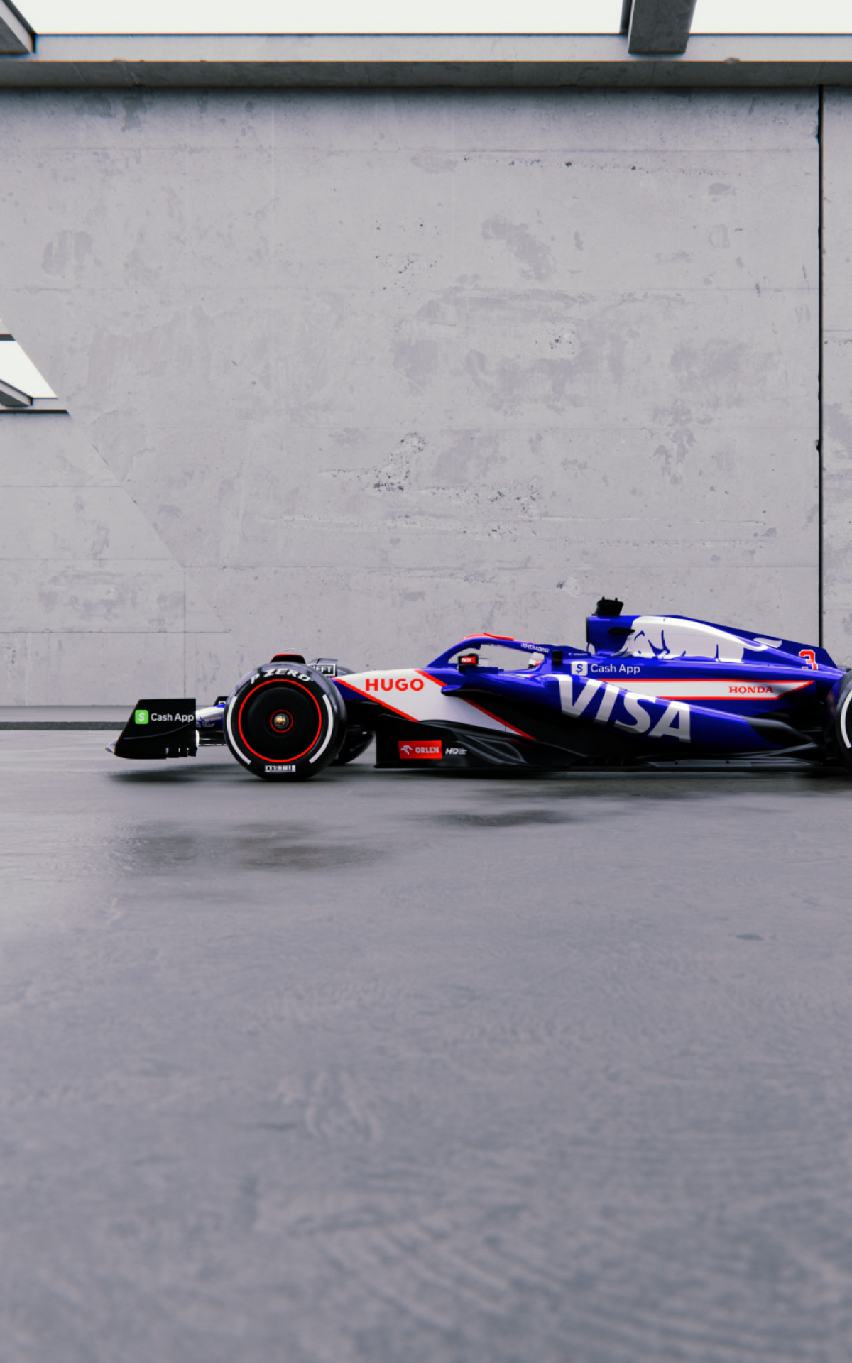 O primeiro carro da  Visa Cash App RB é o modelo VCARB01