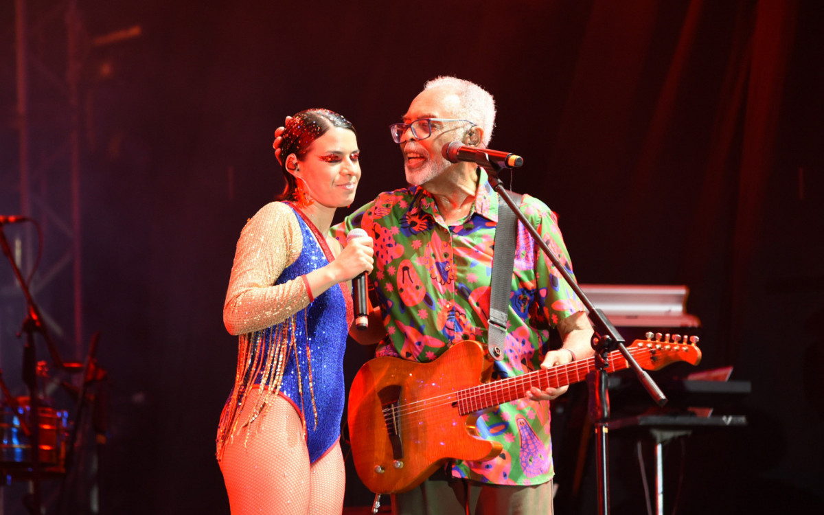 Gilberto Gil e Louise França, filha de Chico Science