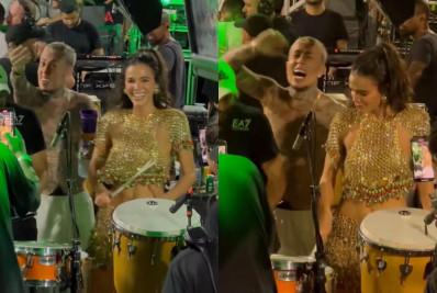 Bruna Marquezine curte ao lado de MC Daniel bloco da Anitta em Salvador