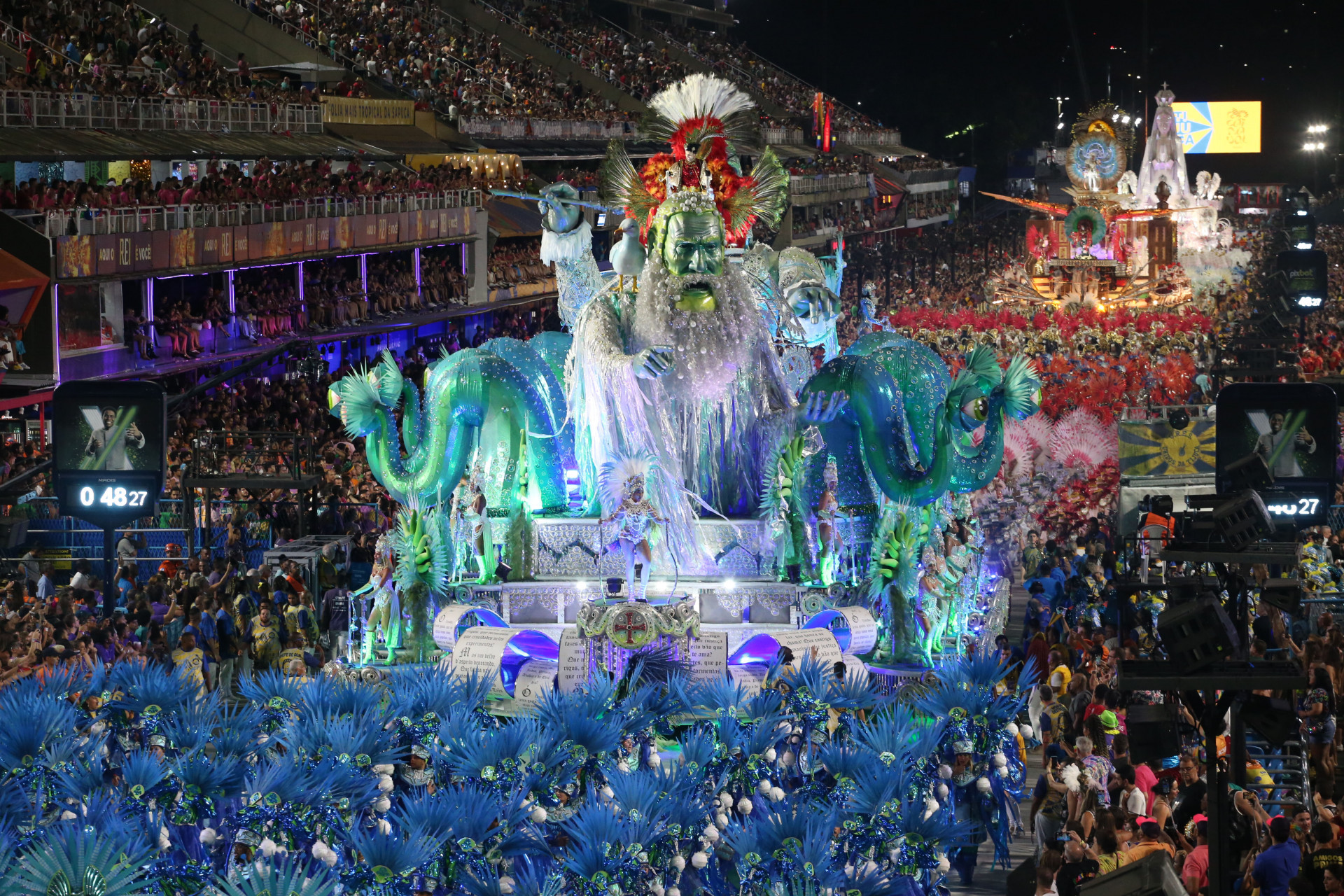 Desfile do Grupo Especial Carnaval 2024 - Desfile da G.R.E.S Unidos da Tijuca, na Avenida Marquês de Sapucaí, no Centro do Rio de Janeiro, neste domingo (11). - Cleber Mendes/Agência O Dia