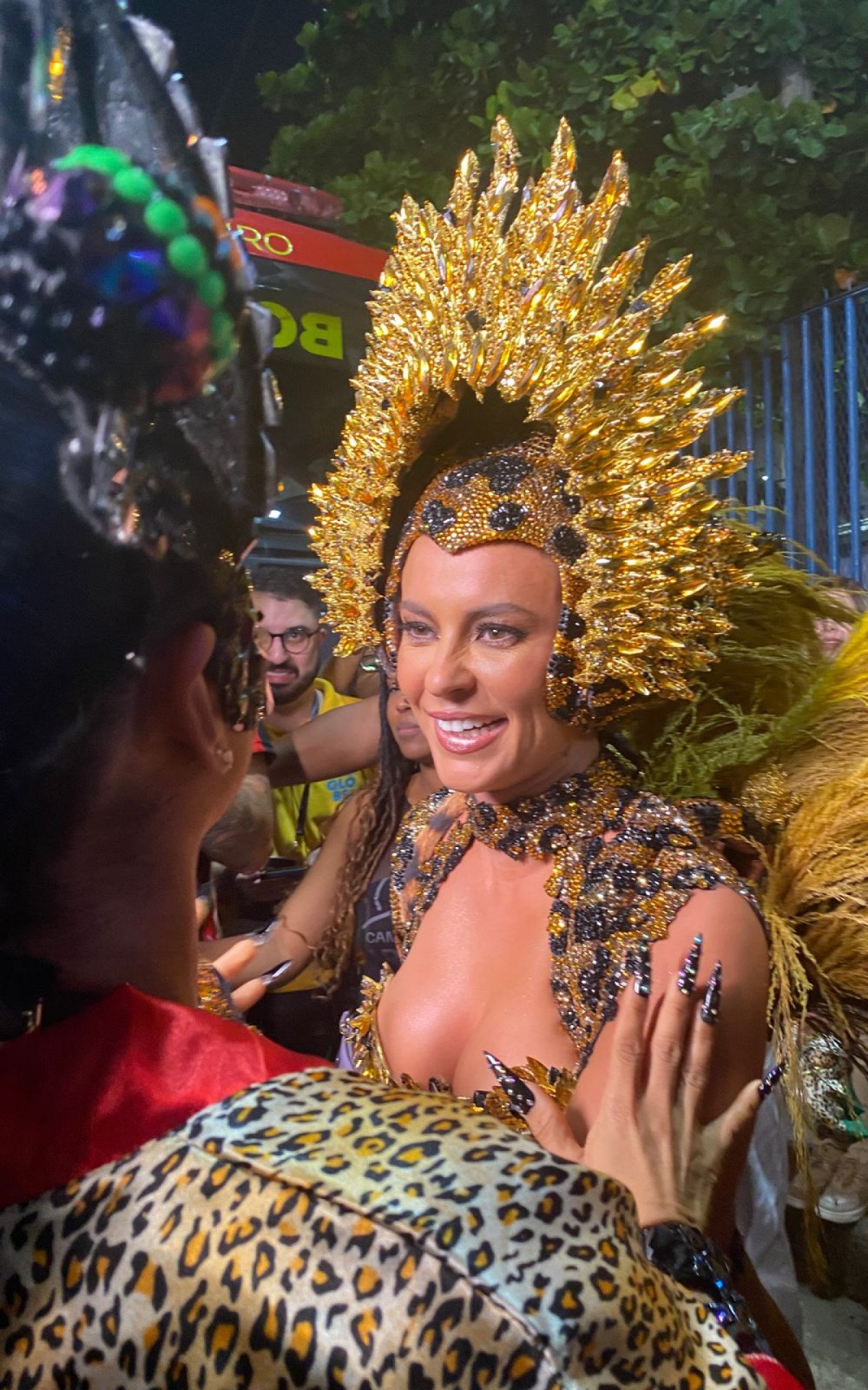 Paolla Oliveira representa a onça durante desfile da Grande Rio - Thalita Queiroz / Agência O Dia