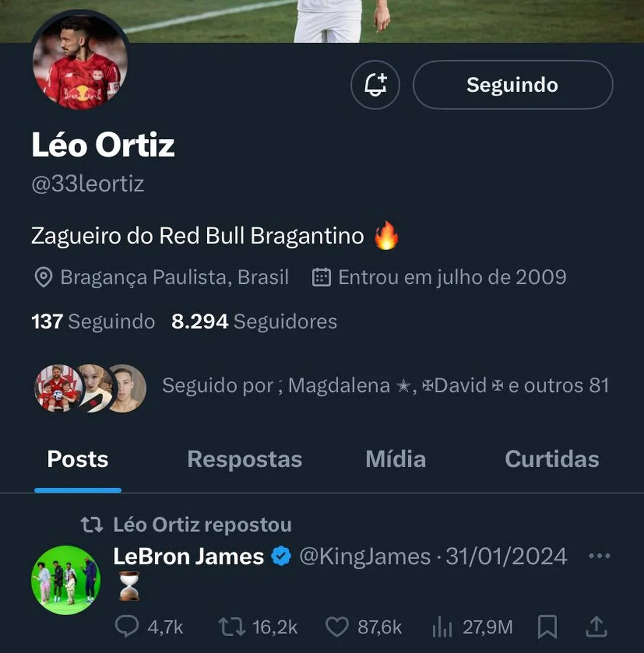 Léo Ortiz compartilha post e agita a torcida do Flamengo