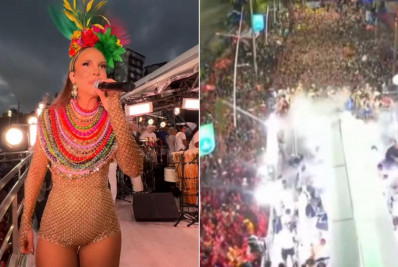 Mangueira de CO2 explode e trio de Ivete Sangalo quase tomba 